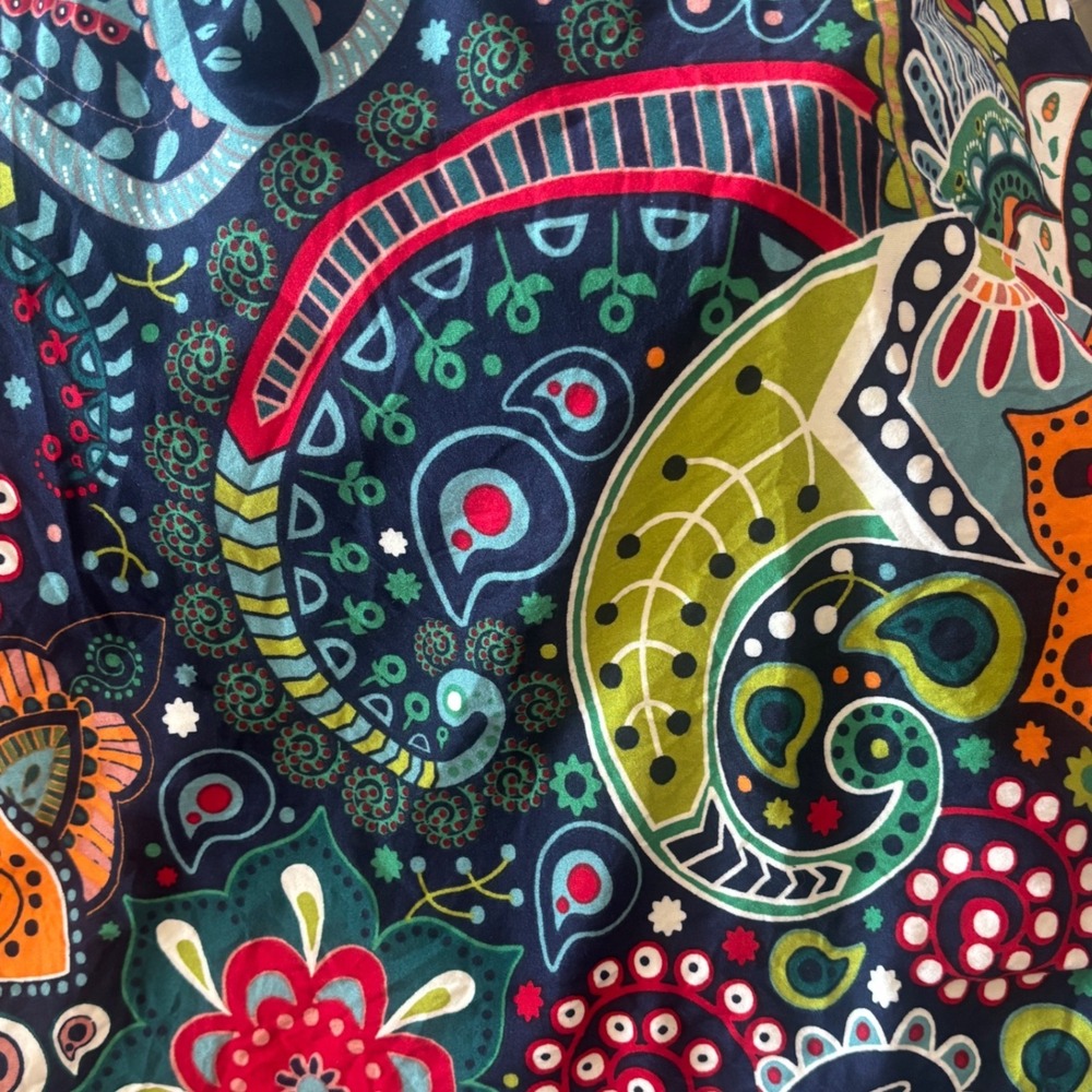 Smiry Printed Couch Cushion Cover Stretch Paisley Floral Slipcover Blue Green